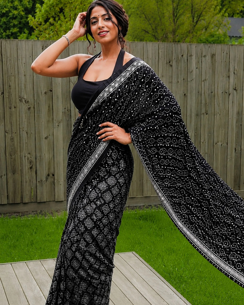 "Kaali Nazm" Saree