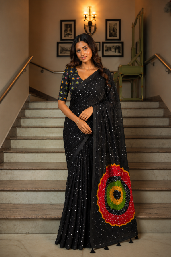 "Morika" Ajrakh Silk Saree
