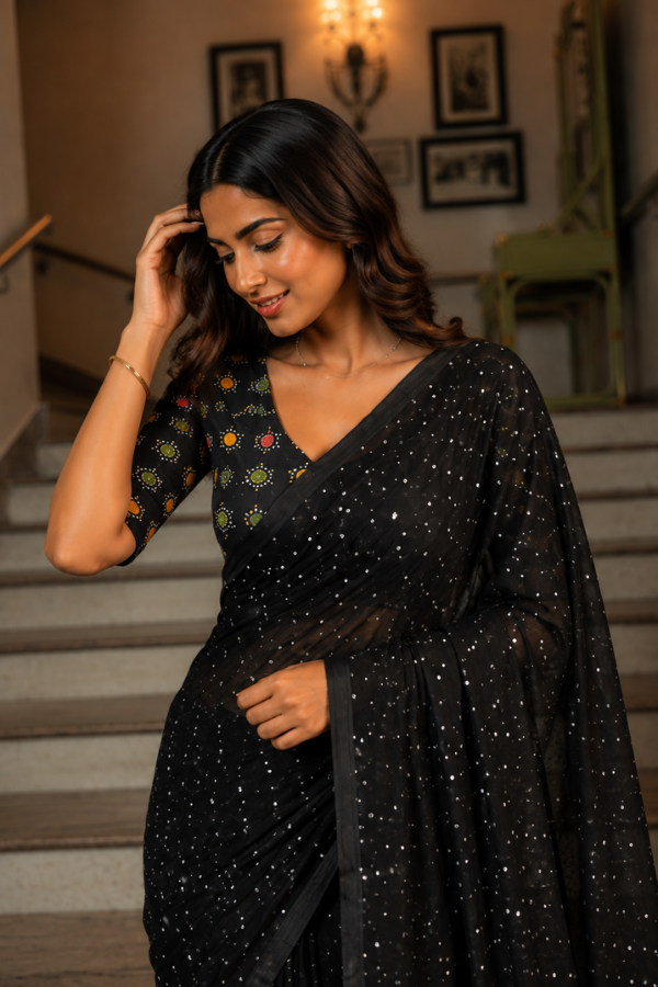 "Morika" Ajrakh Silk Saree