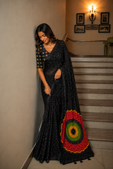 "Morika" Ajrakh Silk Saree