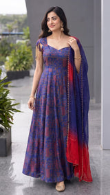 "Neelvanya" Anarkali Set