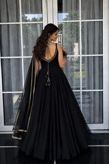 "Kajal" Black Flared Anarkali