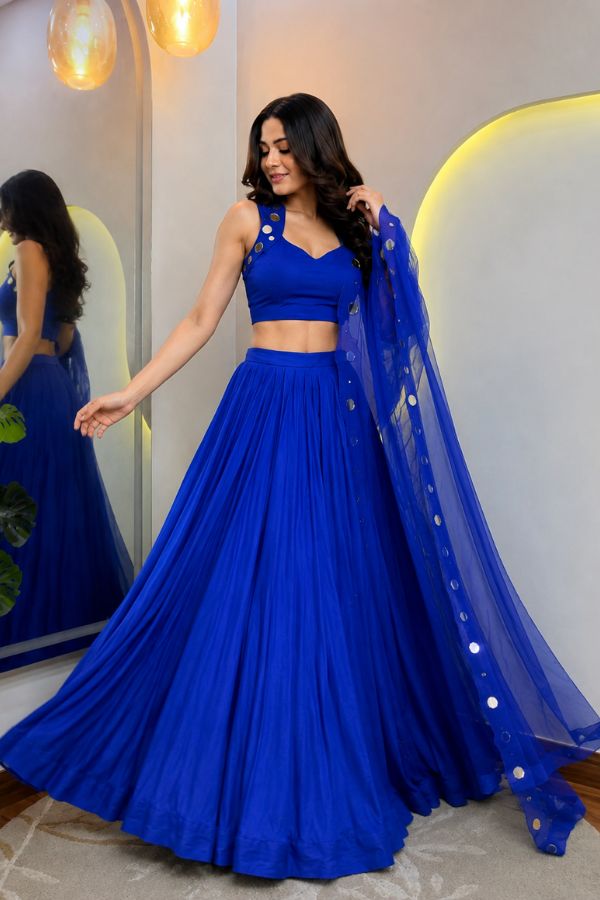 "Neelanjana" Royal Blue Lehenga Set