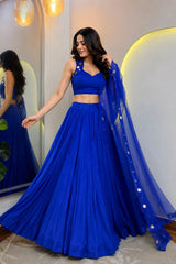 "Neelanjana" Royal Blue Lehenga Set
