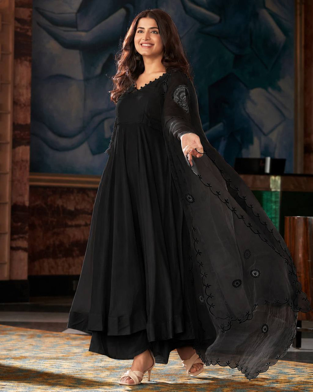 "Siyah" Black Anarkali Set