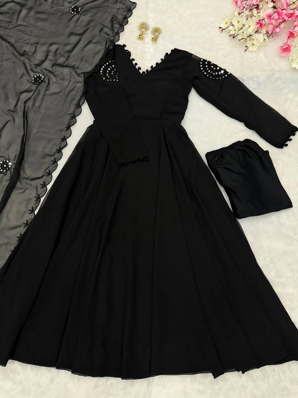 "Siyah" Black Anarkali Set