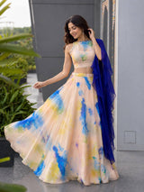 "Noorjahan" Floral Printed Lehenga Set