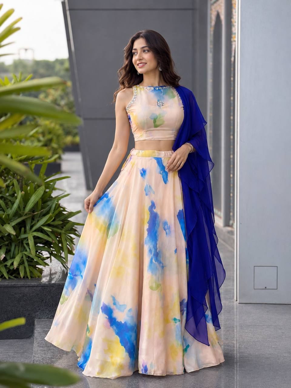 "Noorjahan" Floral Printed Lehenga Set
