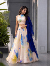 "Noorjahan" Floral Printed Lehenga Set