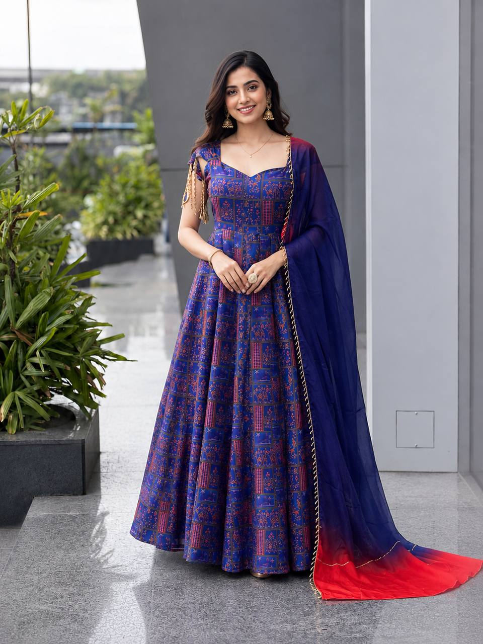 "Neelvanya" Anarkali Set